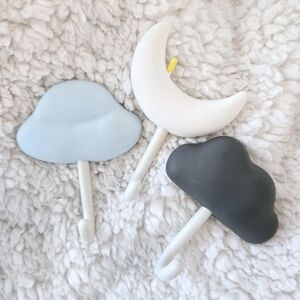 Cloud and Moon Wall Hooks